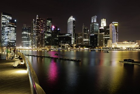 Mrakodrapy v Singapuru.