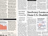 Titulní strana Wall Street Journal s lánkem "Komouský krtek erným pasaérem v raketoplánu" 