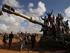 Zniený tank Kaddáfího armády