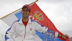 Novak Djokovi slaví.