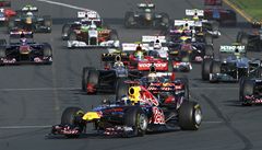 Vettel v ele závodu.