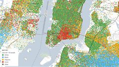 Mapa New Yorku podle etnik