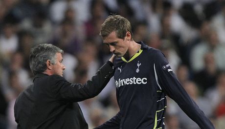Peter Crouch a José Mourinho.
