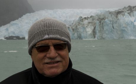Václav Klaus u patagonských ledovc