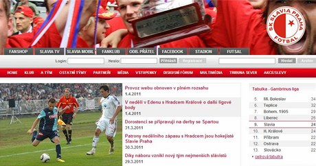 Oficiální web SK Slavia Praha