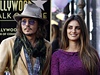 Penelope Cruz a Johnny Depp na hollywoodském chodníku slávy