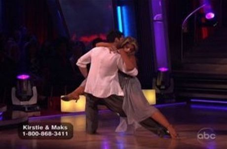 Kirstie Alley se svým tanením partnerem tsn ped pádem.