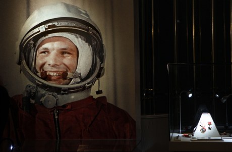 Portrét Jurije Gagarina,prvního mue ve vesmíru