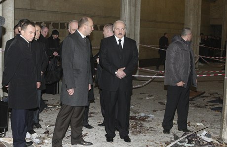 Blorusk prezident lexanrd Lukaenko na mst po vbuchu