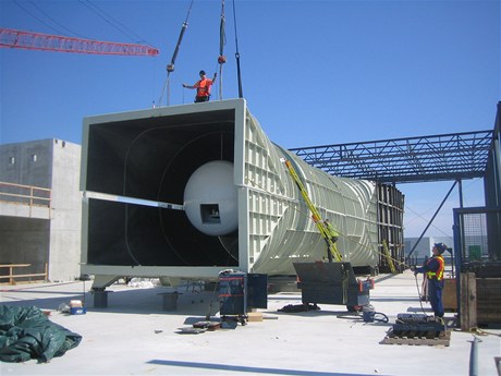 Obí ventilátor pro klimatický aerodynamický tunel (ilustraní)