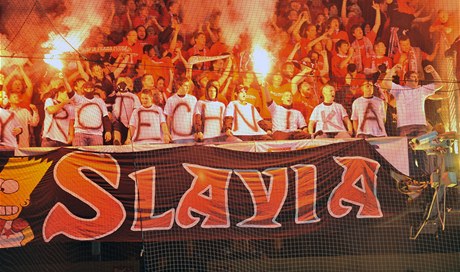 Sparta - Slavia (fanoušci Slavie).
