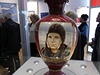 Jurij Gagarina na poháru vystaveném v muzeu