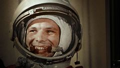 Portrét Jurije Gagarina,prvního mue ve vesmíru