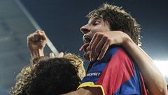 Messi slaví branku.