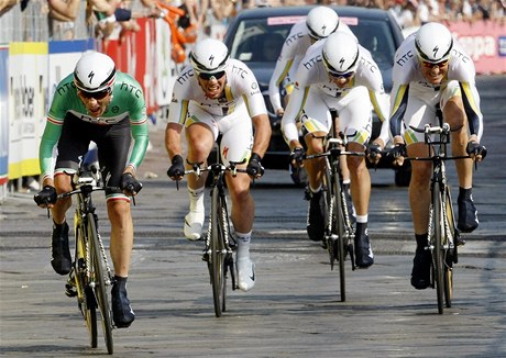 HTC-Highroad, nejlepší tým úvodní etapy Giro d´Italia.
