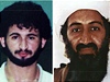 Usáma bin Ládin jako mladý judista a jako známý terorista. 