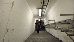 Zázemí pra�ského Strahovského tunelu, které slou�í jako protiatomový kryt. 