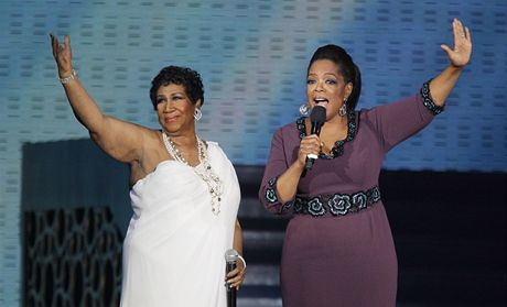 Oprah Winfrey a Aretha Franklinov.