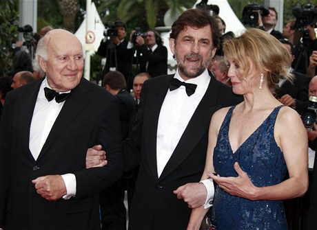 Re�is�r Nanni Moretti (uprost�ed) s herci Margheritou Buyovou a Michelem Piccolim