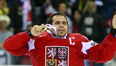 �esko - Rusko (Rolinek slaví bronzové medaile).