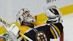 Boston - Tampa Bay (Tim Thomas slaví triumf).