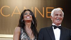 Jean-Paul Belmondo a Barbara Gandolfinová na festivalu v Cannes