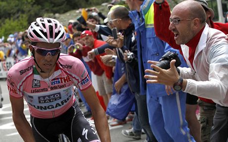 Alberto Contador na Giro d´Italia.