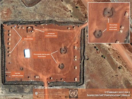 Fotografie odhaluje zejm pevnost severosúdánské armády. 