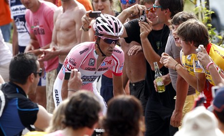 Alberto Contador na Giro d´Italia.