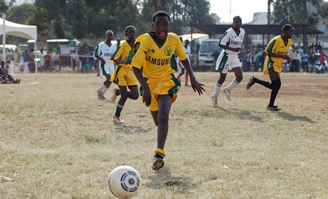 Fotbalový zápas v Nairobi.