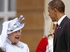 Barack Obama s královnou Albtou II. pi návtv Británie