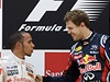 Sebastian Vettel a Lewis Hamilton.