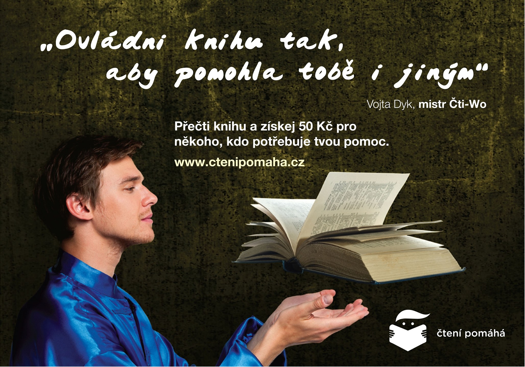 Herec a hudebník Vojta Dyk se p�ipojil k charitativnímu projektu �tení pomáhá.