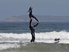 Scott Chandler s dcerou Tyler a psem Zoey v neobvyklém surfaském závod