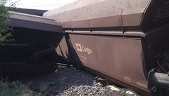 U Topolan na Vy�kovsku vykolejil krátce po poledni nákladní vlak.