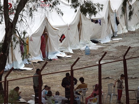 Uprchlický tábor v Turecku.