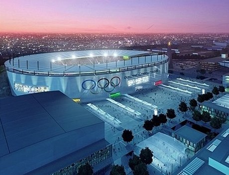 Vizualizace praského olympijského stadionu
