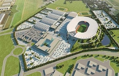 Vizualizace praskho olympijskho stadionu