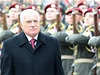 Václav Klaus bhem prezidentské inaugurace na Hrad (2008)