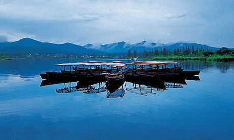 UNESCO, starobylá ínská kulturní krajina Západního jezera západn od msta Chang-ou (ína).