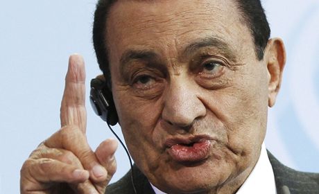 Husní Mubarak na snímku z dubna 2010