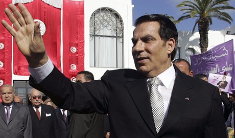 Svren prezident Tuniska Zine Al-Abidin Ben Ali na archivnm snmku