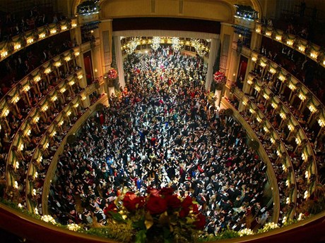 Ples v opee. Pohled do hledit Vídeské státní opery, její editel ml údajn radit ministerstvu kultury se slouením