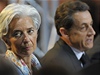 Christine Lagardeová jet jako ministryn financí s prezidentem Nicolasem Sarkozym