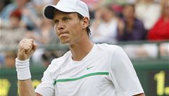 Berdych je ve druhm kole Wimbledonu