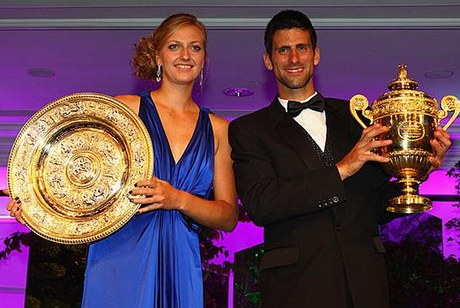 Petra Kvitov a Novak Djokovi.