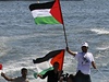 Palestinci v Gaze vyjadují podporu zadrované flotile. 