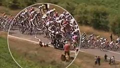 Pád Nicky Sörensena v páté etap� Tour de France.
