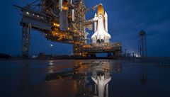 Raketoplán Atlantis startuje - ilustraní foto