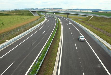 Nov otevený úsek dálnice D1.